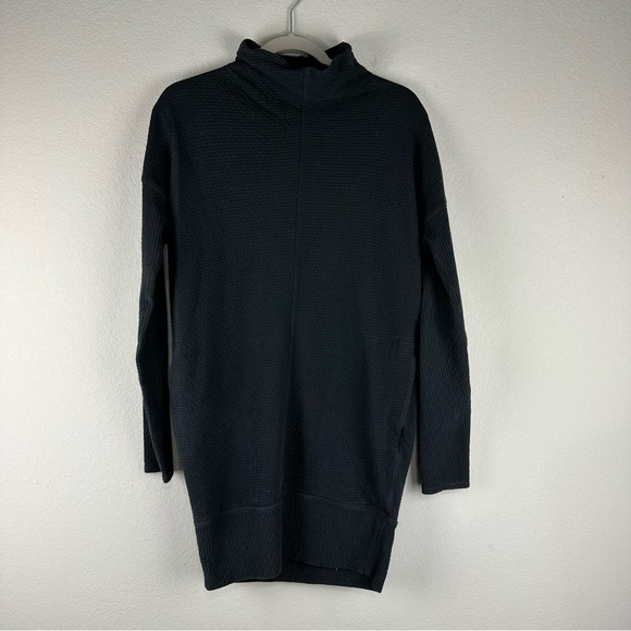 Lululemon Black Call For Cozy Long Sleeve Athleisure Dress Size 6 - Picture 1 of 7